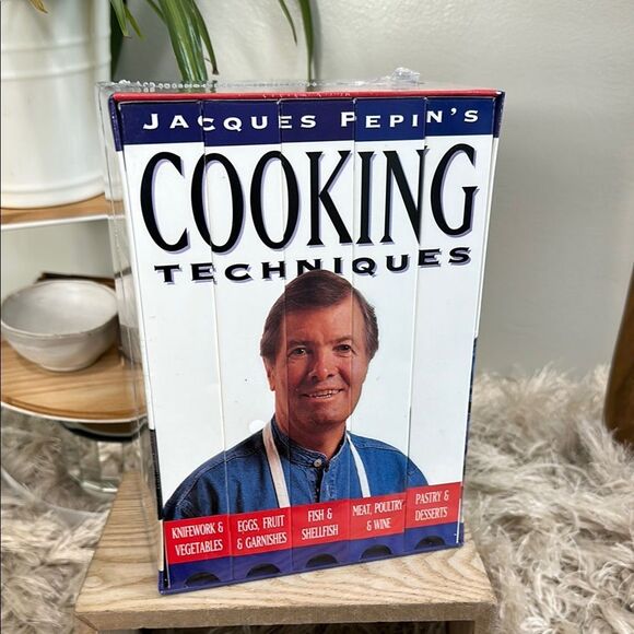 Jacques Pepin’s Cooking Techniques 1995 5 VHS Instructional Videos Factory Seal - Picture 1 of 12